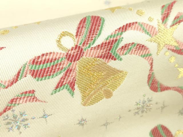 平和屋本店■極上 九寸名古屋帯 クリスマス ベル 金銀糸 逸品 未使用 DZAA2899kh5 - 平和屋