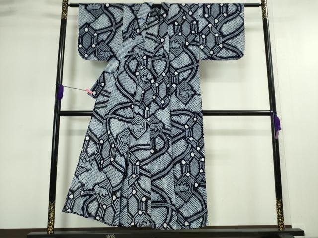 平和屋本店■極上 夏物 浴衣 有松鳴海絞り 流水笹文 綿 逸品 未使用 DZAA2920kh5