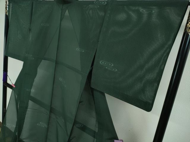 平和屋本店■極上 夏物 夏お召 縦絽 観世水 逸品 未使用 DZAA2941kh5 - 平和屋