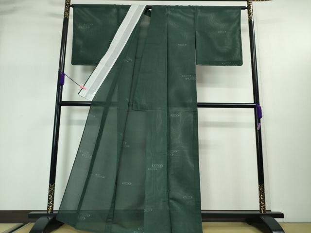 平和屋本店■極上 夏物 夏お召 縦絽 観世水 逸品 未使用 DZAA2941kh5 - 平和屋