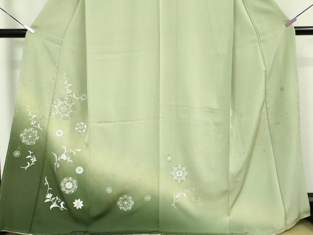 平和屋本店■極上 山口美術織物 皇室 伊勢神宮御用 西陣織 訪問着 総刺繍 正倉院花文 暈し染め 金銀糸 反端付き 逸品 未使用 DZAA2968kh5 - 平和屋