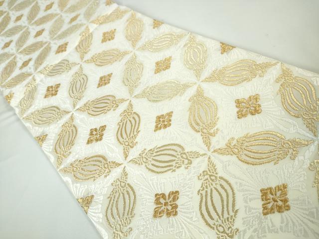 平和屋本店■極上 山口美術織物 皇室 伊勢神宮御用 西陣織 六通柄袋帯 唐織 有職鳥襷文 金糸 逸品 DZAA3010kh5 - 平和屋