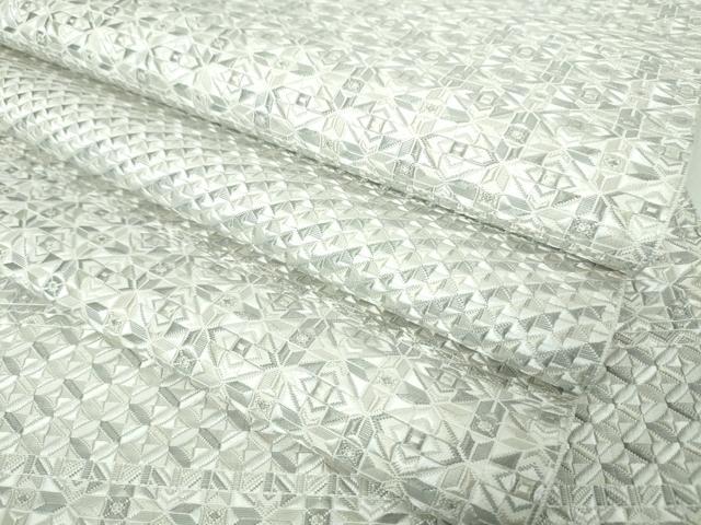 平和屋本店■極上 本場筑前博多織 大倉織物 誠之輔 八寸名古屋帯 琥珀織 切子 逸品 DZAA3020kh5 - 平和屋
