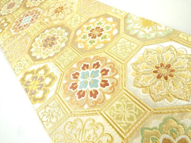 平和屋本店●極上 西陣 川島織物 六通柄 本袋帯 唐織 蜀江花文 金糸 逸品 DZAA3047kh5