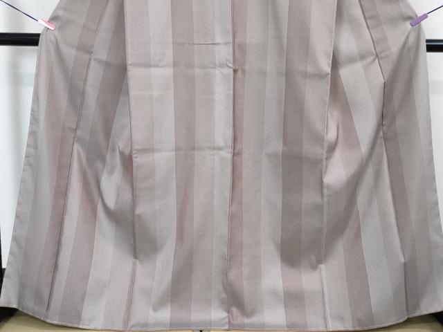 平和屋本店■超希少 菊池洋守 八丈織 市松綾織 茶かつを縞 ベージュ地 タグ付き 逸品 未使用 DZAA3063kh5 - 平和屋