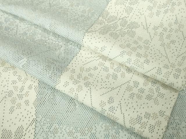 平和屋本店■極上 銀座越後屋 本塩沢 単衣 枝葉間道 逸品 DZAA3102kh5 - 平和屋