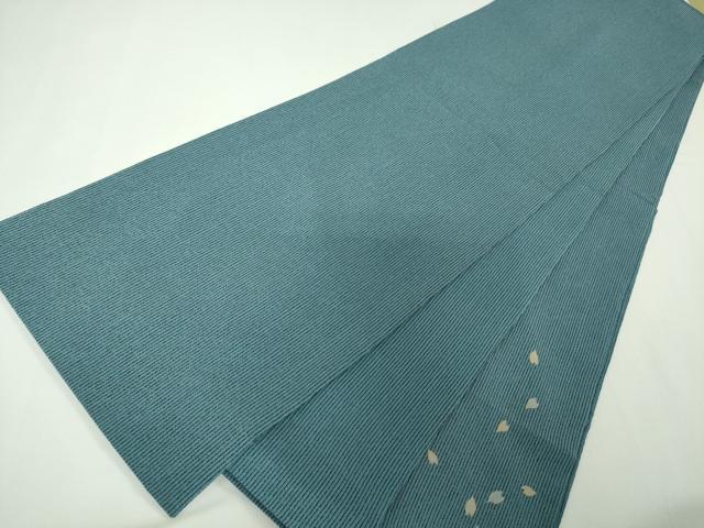 平和屋本店■極上 セミアンティーク 太鼓柄袋帯 総手刺繍 猫 蝶 縮緬地 金糸 逸品 DZAA3128kh5 - 平和屋