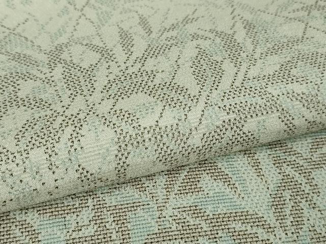 平和屋本店■極上 本塩沢 訪問着 単衣 草葉文 逸品 未使用 DZAA3144kh5 - 平和屋