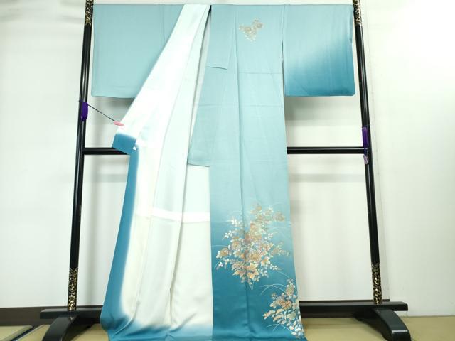 平和屋本店■極上 金彩友禅 卓越技能者・名工・和田光正 訪問着 光正高蒔絵 秋草文 暈し染め 金銀彩 逸品 DZAA3198kh5 - 平和屋