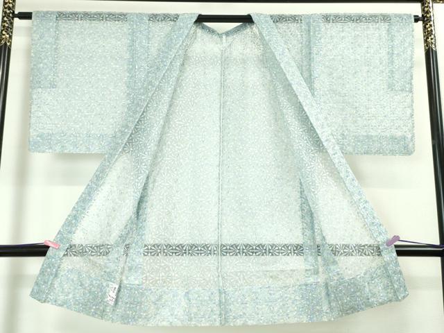 平和屋本店■極上 シルクオーガンジー 長羽織 スリーシーズン 春夏秋 塵除け 先染刺繍 縫取り 花繋ぎ 証紙付き 逸品 DZAA3275kh5 - 平和屋
