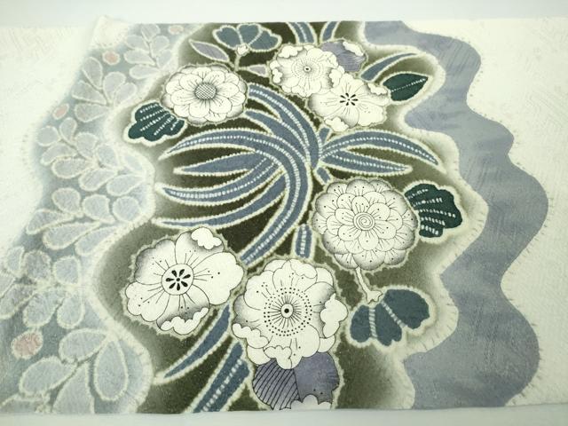 平和屋本店■希少 藤娘きぬたや 袋帯 辻ヶ花 銀通し地 落款有り 逸品 未使用 DZAA3326kh5