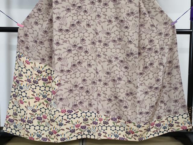 平和屋本店■最高級 城間栄順 本場琉球紅型 訪問着 花唐草文 暈し染め 逸品 DZAA3350kh5
