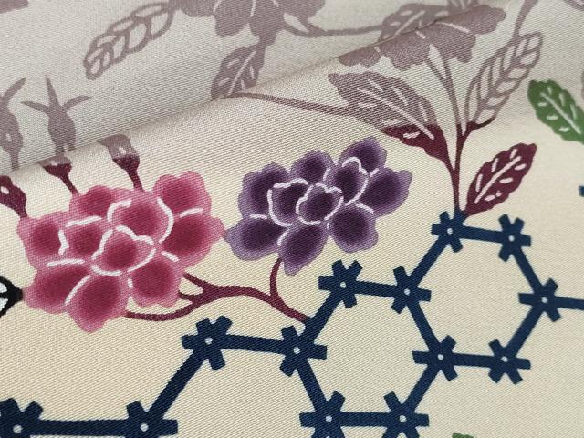 平和屋本店■最高級 城間栄順 本場琉球紅型 訪問着 花唐草文 暈し染め 逸品 DZAA3350kh5