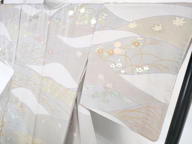 平和屋本店■極上 創業460年・千總 訪問着 刺繍 吉祥花文 金彩 逸品 DZAA3352kh5