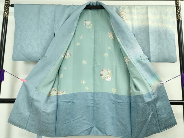 平和屋本店■極上 久保田一竹 幻の辻が花 道中着 ロング丈 絞り 暈し染め 銀通し地 逸品 DZAA3372kh5