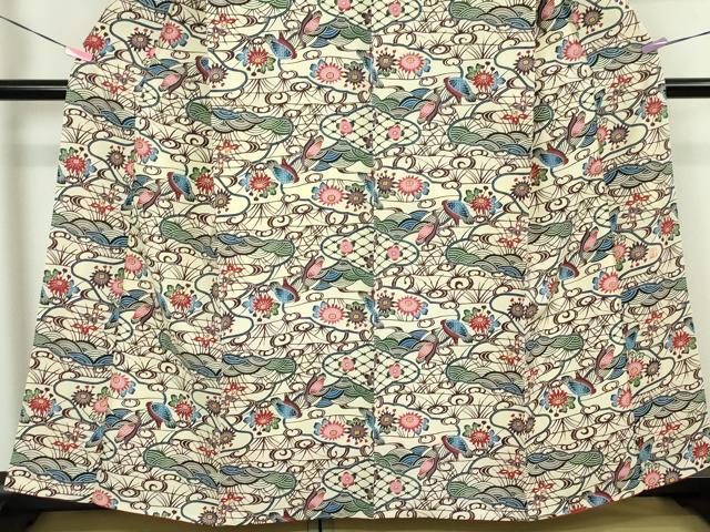 平和屋本店■最高級 城間栄順 本場琉球紅型 小紋 花鳥文 逸品 未使用 DZAA3408kh5 - 平和屋