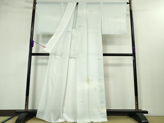 平和屋本店■極上 夏物 訪問着 絽 花菱 銀彩 逸品 未使用 DZAA3414kh5 - 平和屋