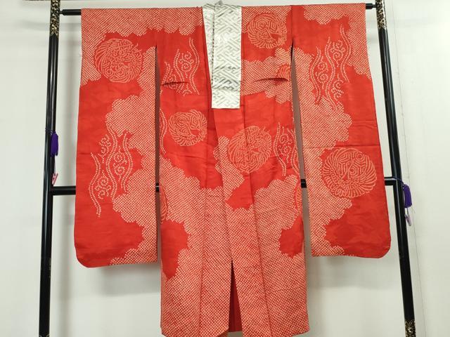 平和屋本店■極上 アンティーク 大正ロマン 振袖・長襦袢(袷)セット 吉祥花鳥文 暈し染め 逸品 DZAA3421kh5 - 平和屋