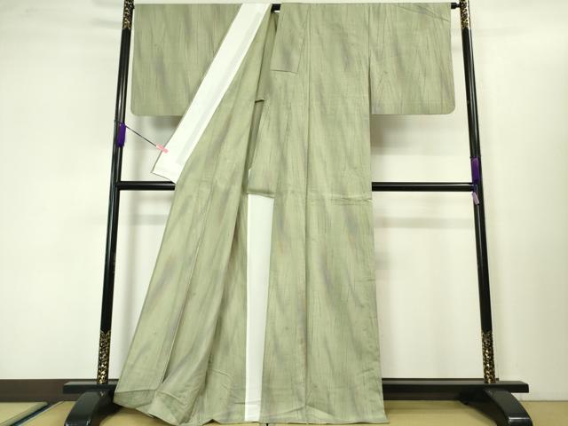 平和屋本店■極上 紬 単衣 杢目絞り 逸品 DZAA3485kh5