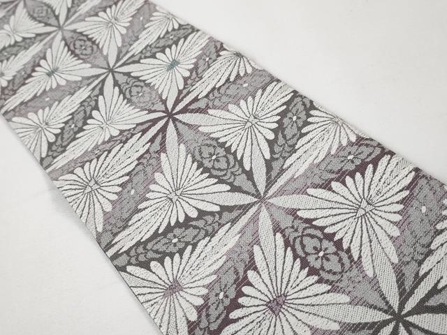平和屋本店■極上 両面 半幅帯 モール 花唐草文 逸品 未使用 DZAA3676kh5