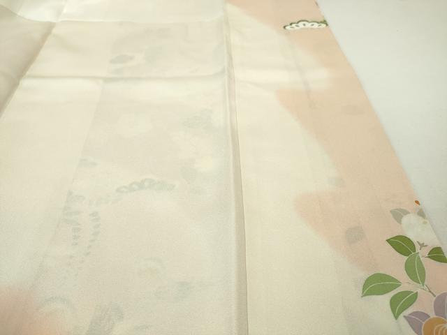 平和屋本店■極上 創業460年・千總 振袖・長襦袢(無双仕立て)セット 駒刺繍 鴛鴦御所車花文 暈し染め 金彩 逸品 DZAA3715kh5