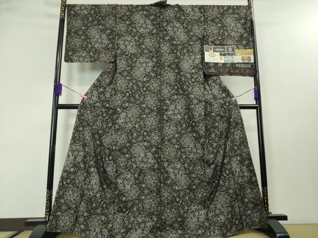 平和屋本店■極上 本場大島紬 12マルキ 古代染色純泥染 情玄 儀兵衛工房 田畑絹織物謹製 証紙付き 逸品 未使用 DZAA3721kh5