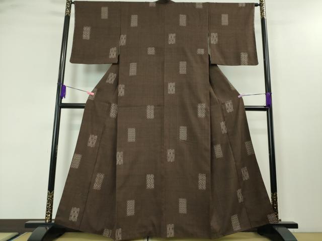 平和屋本店■希少 本場結城紬 重要無形文化財 池田重子コレクション 奥順謹製 緯絣 石川五男作 憲法色地 鑑定証・証紙付 逸品 DZAA3722kh5