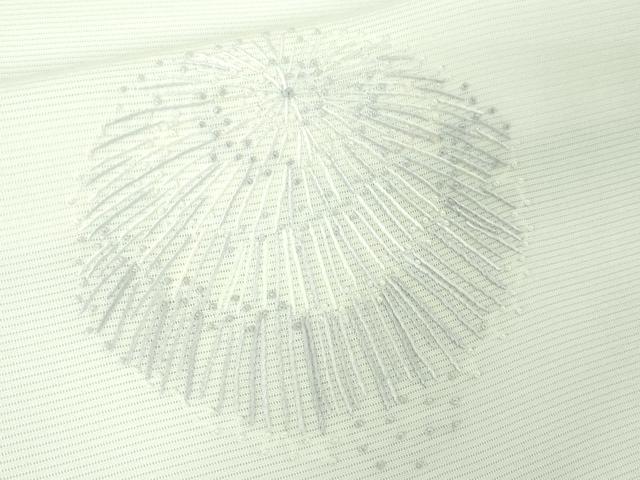 平和屋本店■極上 夏物 訪問着 絽 総刺繍 花火 象牙色地 逸品 DZAA3724kh5