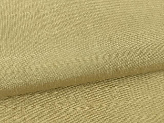 平和屋本店■極上 結城紬 色無地 丁子色 さが美扱い 証紙付き 逸品 未使用 DZAA3742kh5