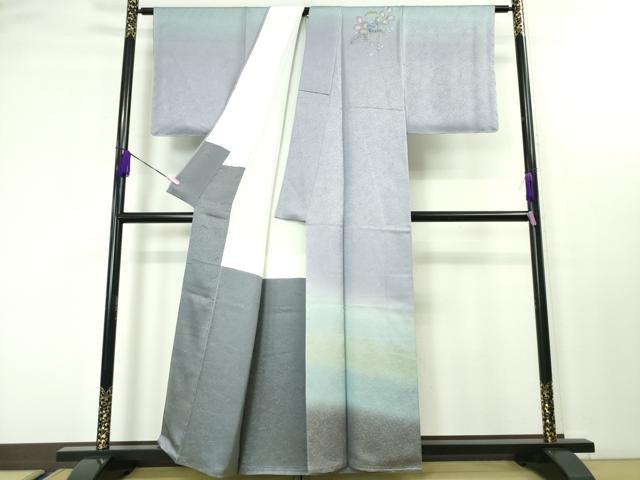 平和屋本店■極上 久保田一竹 幻の辻が花 訪問着 草花地紋 暈し染め 金通し地 逸品 未使用 DZAA3756kh5