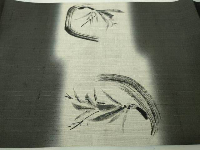 平和屋本店■極上 夏物 絹芭蕉 九寸開き名古屋帯 手描き カッパ 笹竹 絵馬 逸品 未使用 DZAA3816kh5