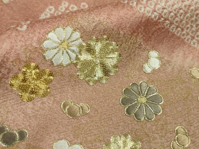 平和屋本店■極上 十日町 名門青柳高級ブランド 大喜百花 訪問着 駒刺繍 絞り 吉祥花文 金銀糸 逸品 DZAA3820kh5