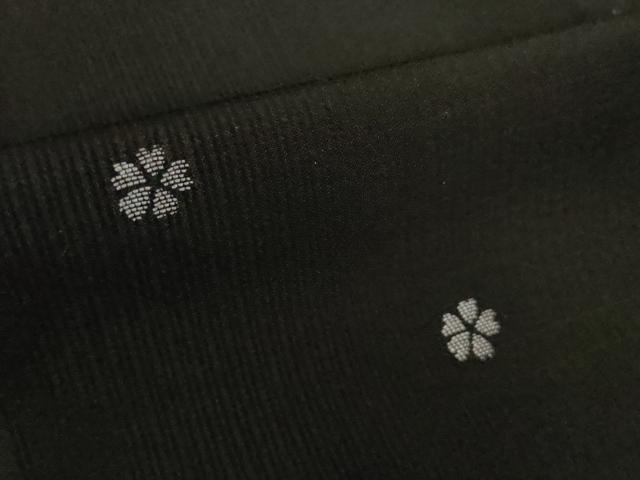 平和屋本店■極上 道中着 ロング丈 お召地 舞桜 羊羹色地 逸品 未使用 DZAA3829kh5