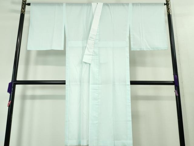 平和屋本店■夏物 長襦袢 変わり絽 白藍色 洗える着物 未使用 DZAA3850kh5