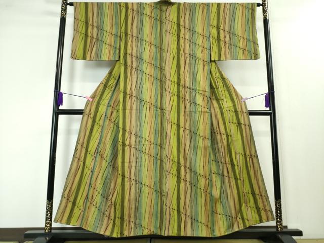 平和屋本店■極上 菅原工房 菅原結作 漢方染紬 間道 やまと誂製 逸品 DZAA3870kh5