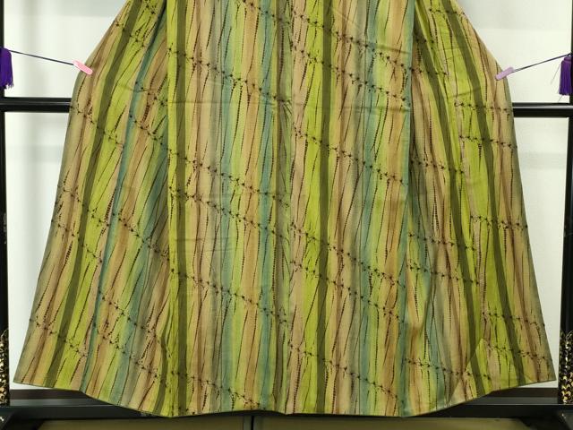 平和屋本店■極上 菅原工房 菅原結作 漢方染紬 間道 やまと誂製 逸品 DZAA3870kh5