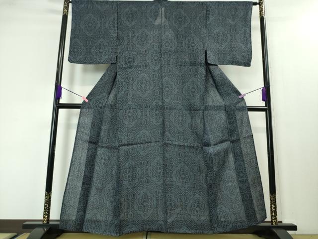 平和屋本店■極上 夏物 重要無形文化財 本場宮古上布 苧麻 吉祥文 逸品 未使用 DZAA3872kh5