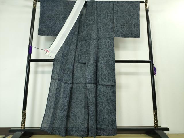 平和屋本店■極上 夏物 重要無形文化財 本場宮古上布 苧麻 吉祥文 逸品 未使用 DZAA3872kh5