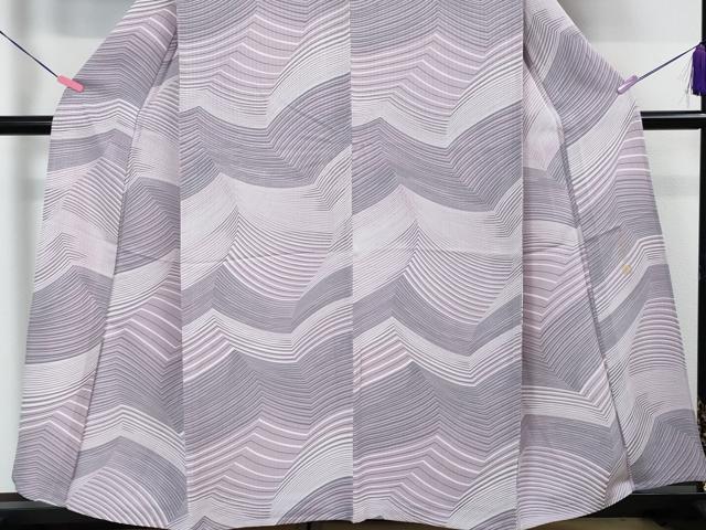 平和屋本店▽極上 世界的友禅作家 千地泰弘 小紋 単衣 逸品 未使用 DZAA3873kh5