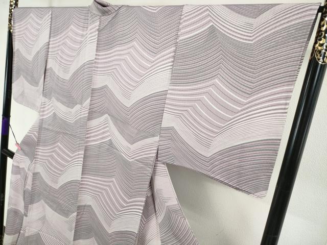 平和屋本店▽極上 世界的友禅作家 千地泰弘 小紋 単衣 逸品 未使用 DZAA3873kh5