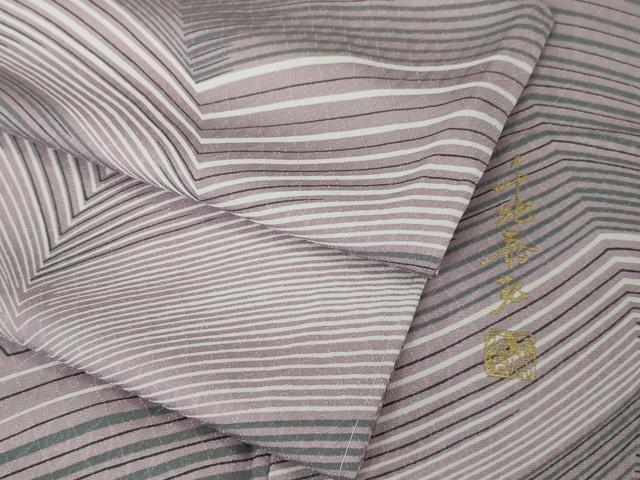 平和屋本店▽極上 世界的友禅作家 千地泰弘 小紋 単衣 逸品 未使用 DZAA3873kh5
