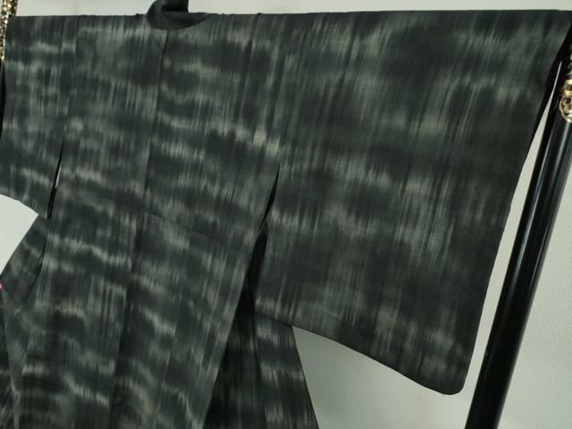 平和屋本店▽極上 本場結城紬 重要無形文化財 単衣 霞文 高島屋扱い 逸品 DZAA3874kh5