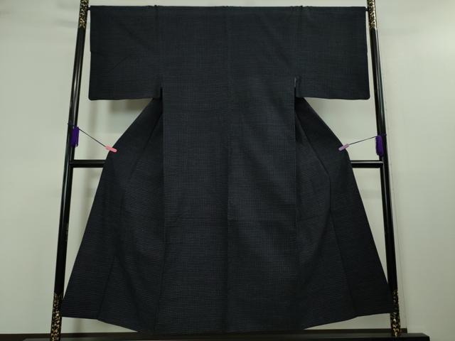平和屋本店■希少 男性 重要無形文化財技術保持者 森山虎雄 天然藍染 久留米絣 アンサンブル 手織 綿 証紙・羽織紐付き 逸品 DZAA3901kh5