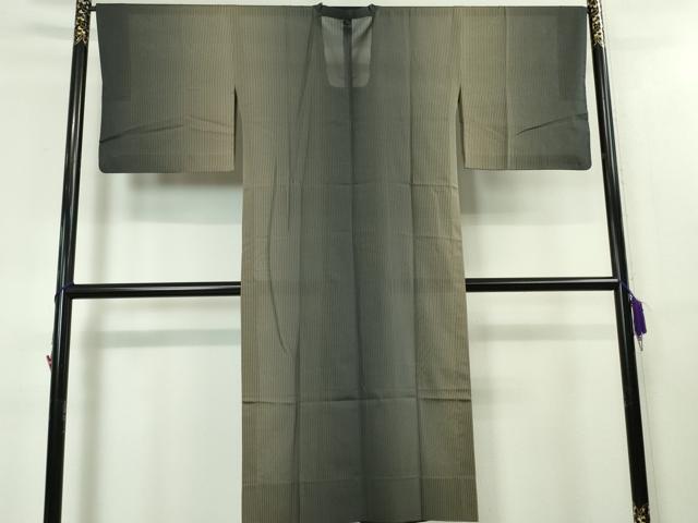 平和屋本店■極上 道行コート スリーシーズン 春夏秋 塵除け ロング丈 縞 暈し染め 逸品 DZAA3907kh5