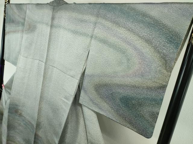 平和屋本店■最高級 初代 久保田一竹 幻の辻が花 訪問着 流水文 暈し染め 金通し地 さが美扱い 逸品 DZAA3926kh5