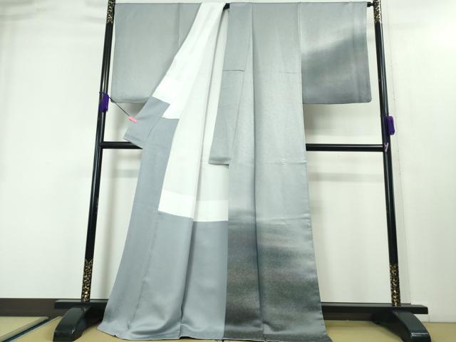 平和屋本店■極上 久保田一竹 幻の辻が花 訪問着 霞山文 葵唐草地紋 暈し染め 金通し地 逸品 DZAA3932kh5