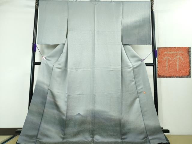 平和屋本店■極上 久保田一竹 幻の辻が花 訪問着 霞山文 葵唐草地紋 暈し染め 金通し地 逸品 DZAA3932kh5