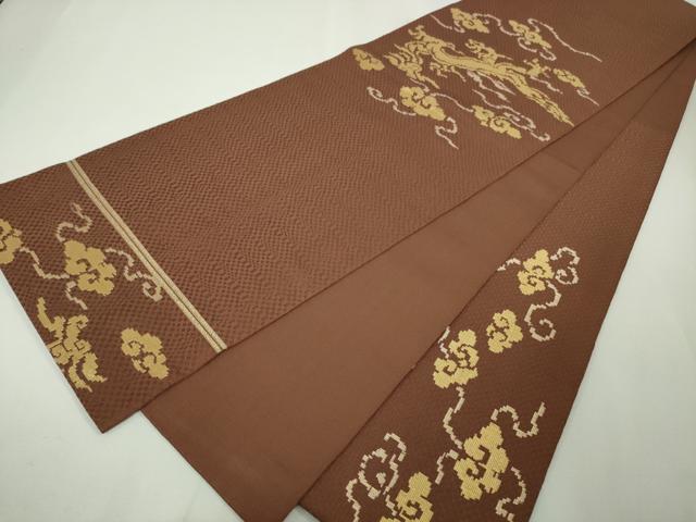 平和屋本店■極上 龍村晋謹製 本袋帯 木下裂 金糸 逸品 DZAA3967kh5