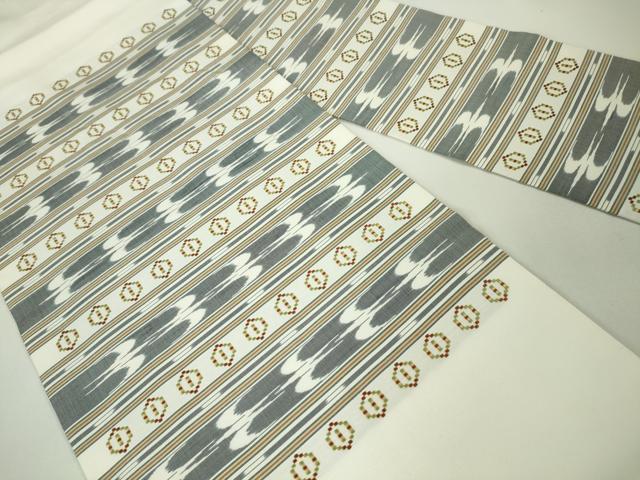 平和屋本店■希少 人間国宝 宮平初子 琉球古代織 首里花織 九寸名古屋帯 トゥイグヮー 逸品 DZAA3979kh5