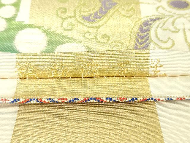 平和屋本店■最高級 龍村平蔵製 本袋帯 羊王波欺錦 金銀糸 逸品 DZAA3980kh5